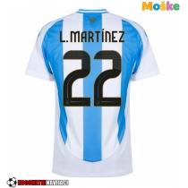 Moške Nogometnih dresov Argentina Lautaro Martinez #22 Domači Copa America 2024 Kratki rokavi